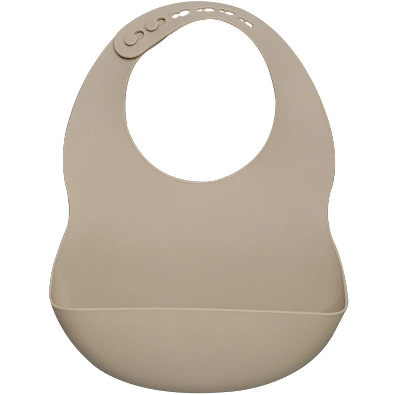 Plain Waterproof Silicone Baby Bib