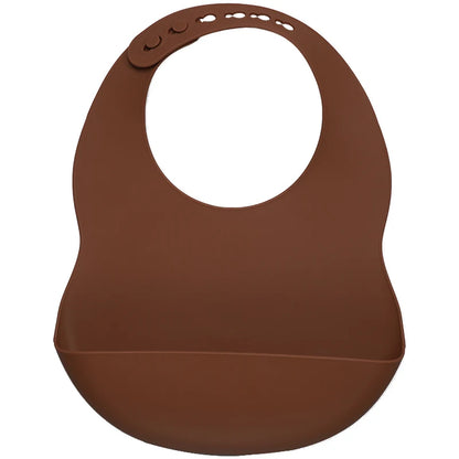 Plain Waterproof Silicone Baby Bib