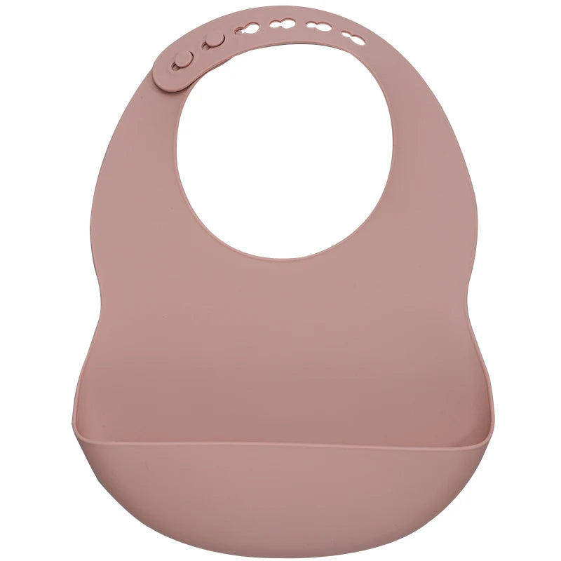 Plain Waterproof Silicone Baby Bib