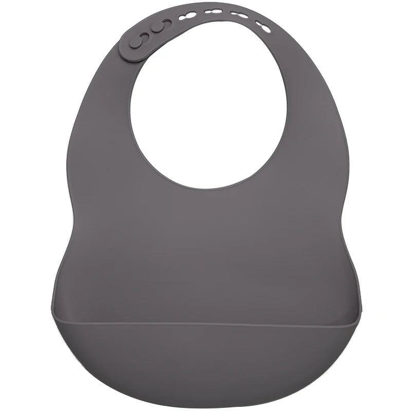 Plain Waterproof Silicone Baby Bib