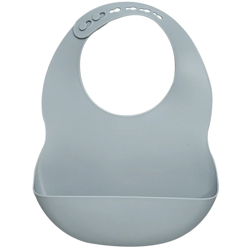 Plain Waterproof Silicone Baby Bib