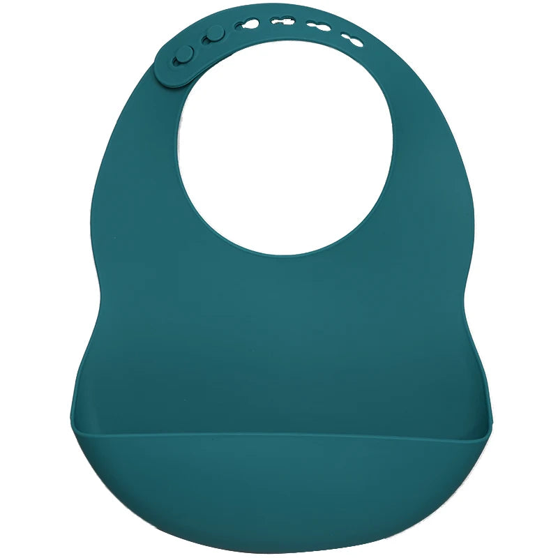 Plain Waterproof Silicone Baby Bib