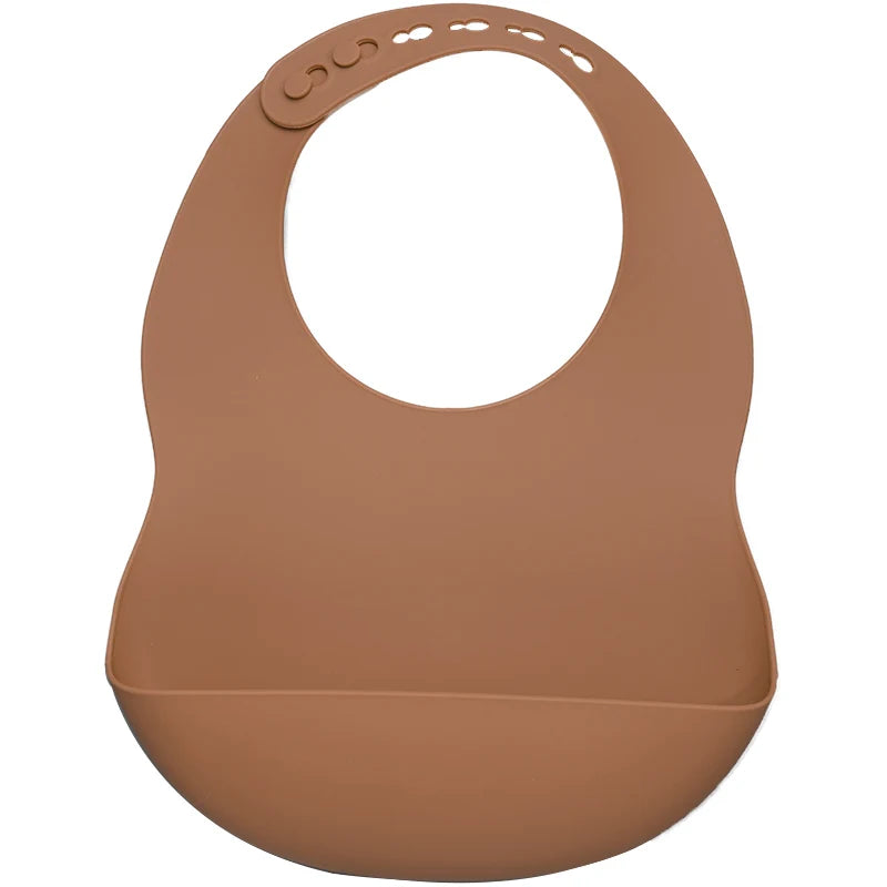 Plain Waterproof Silicone Baby Bib