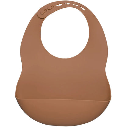 Plain Waterproof Silicone Baby Bib