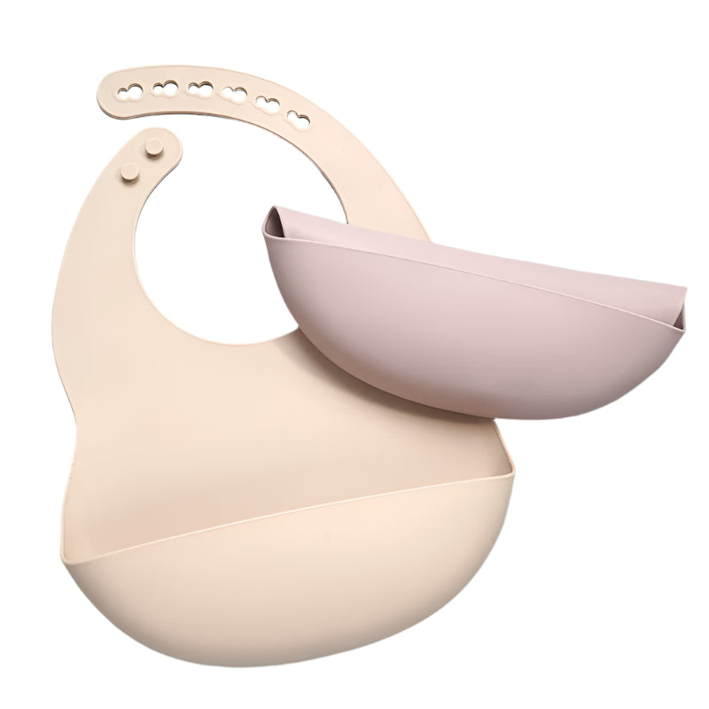 Plain Waterproof Silicone Baby Bib