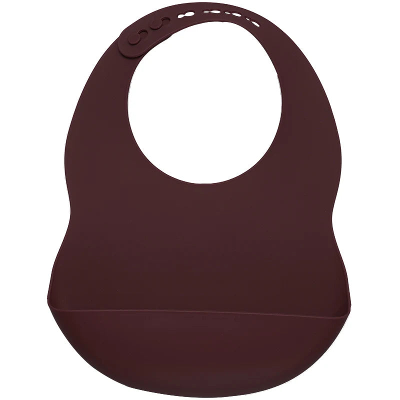 Plain Waterproof Silicone Baby Bib