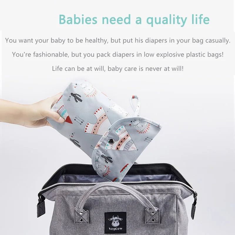 Waterproof Reusable Diaper Bag