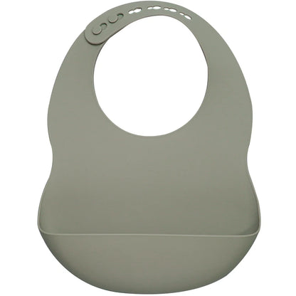 Plain Waterproof Silicone Baby Bib