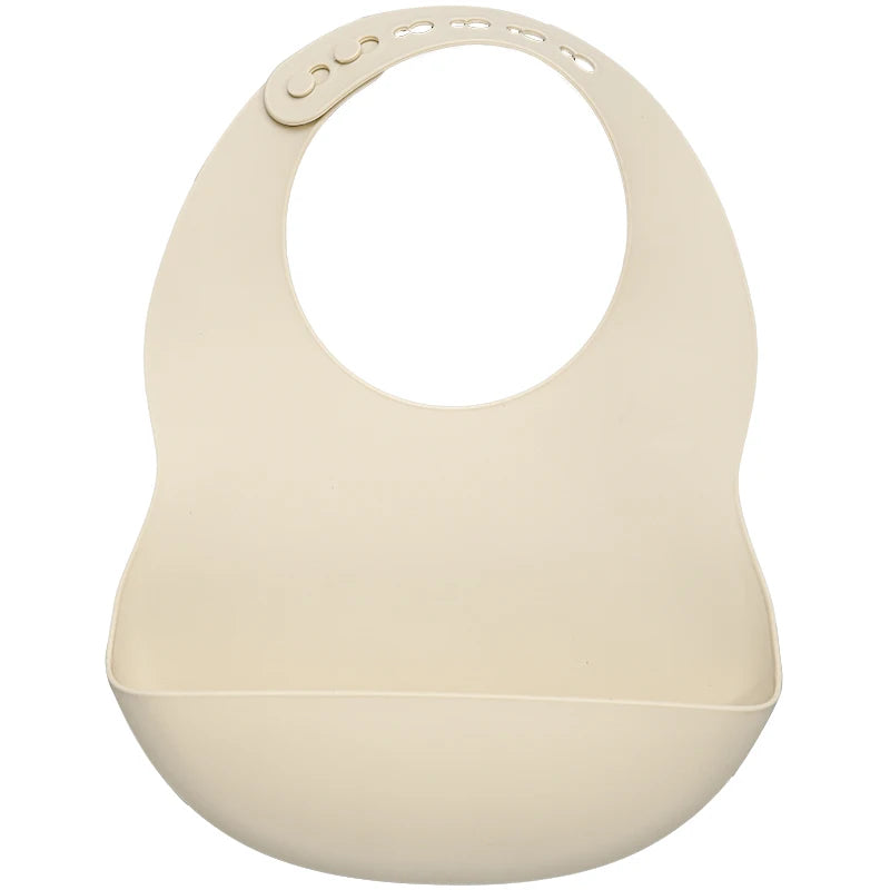 Plain Waterproof Silicone Baby Bib