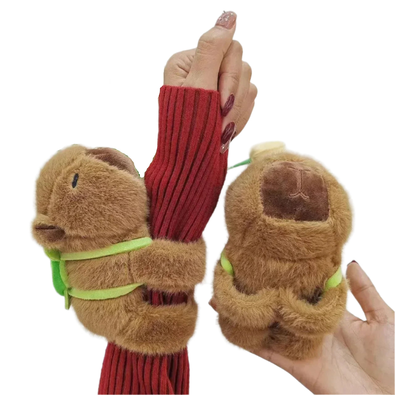 Cute Plush Capybara Wrist Snap Toys