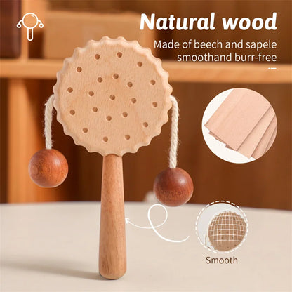 Wooden Baby Rattle Toy