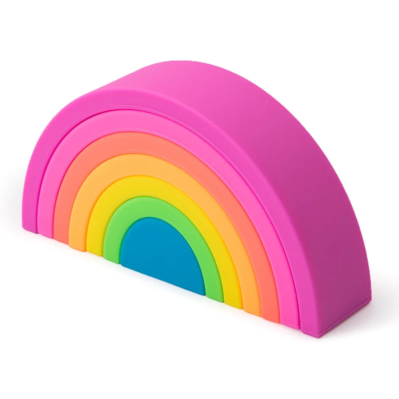 Baby Rainbow Shape Silicone Building Blocks