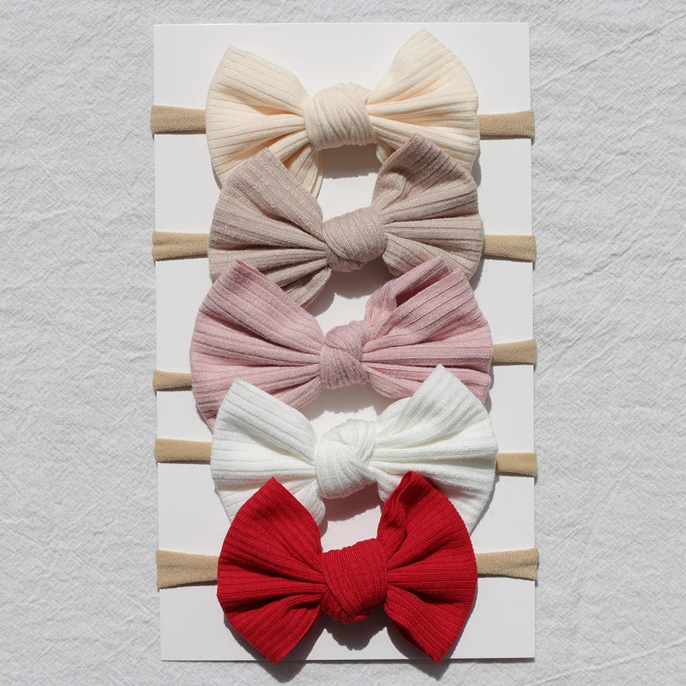 5Pcs/Lot Newborn Baby Headband Bows