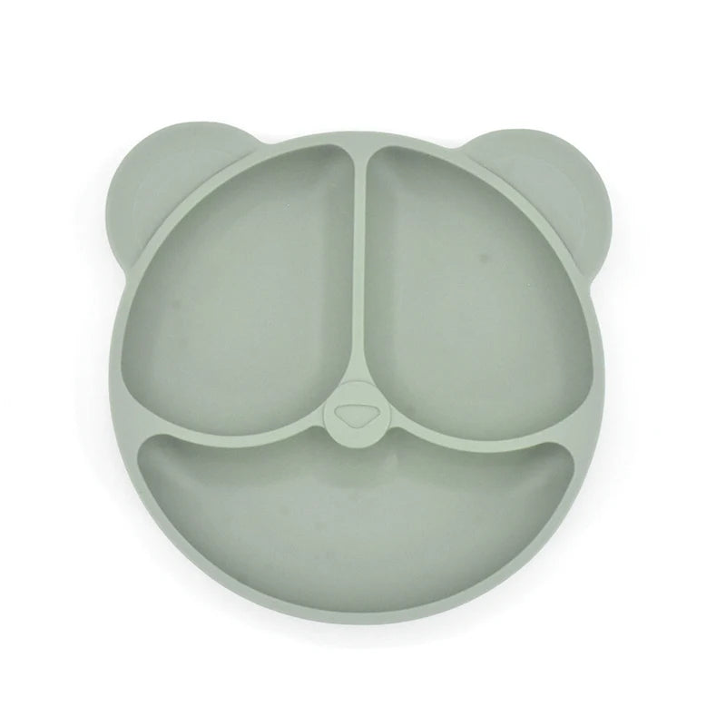 Safe Sucker silicone Bear/Car Dining Plate