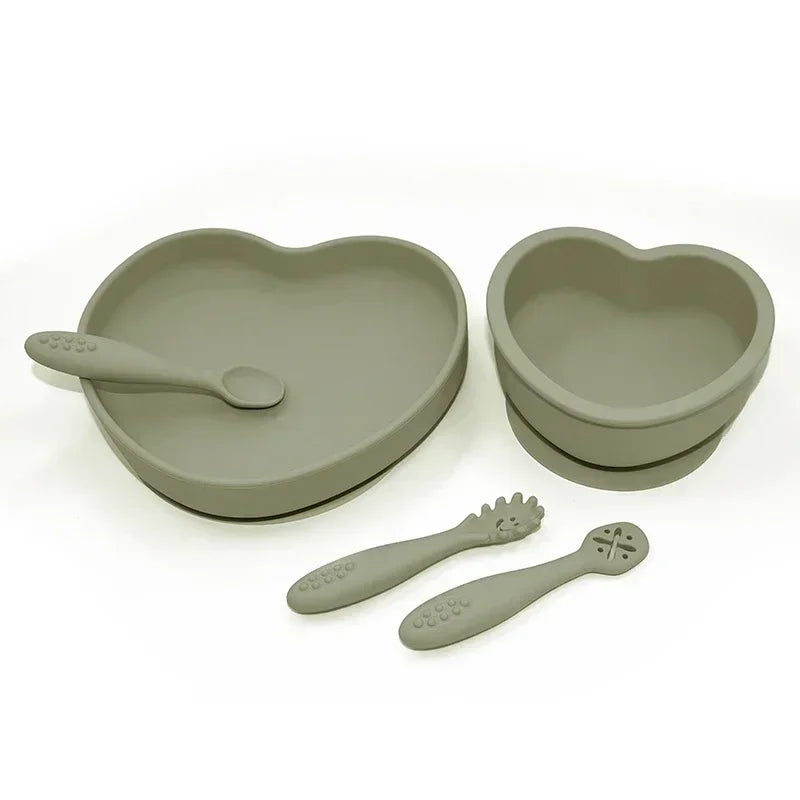 5Pc/Set Silicone Tableware