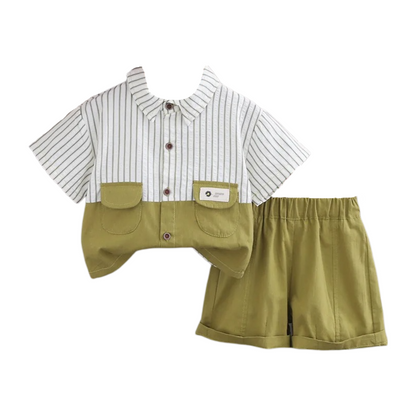 Children Preppy Summer Outfit Set