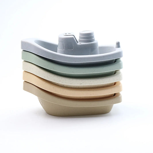 5Pcs Bathroom Stacking Boat Toys