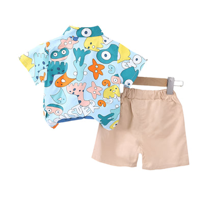 2Pcs Children Summer Outfit Set