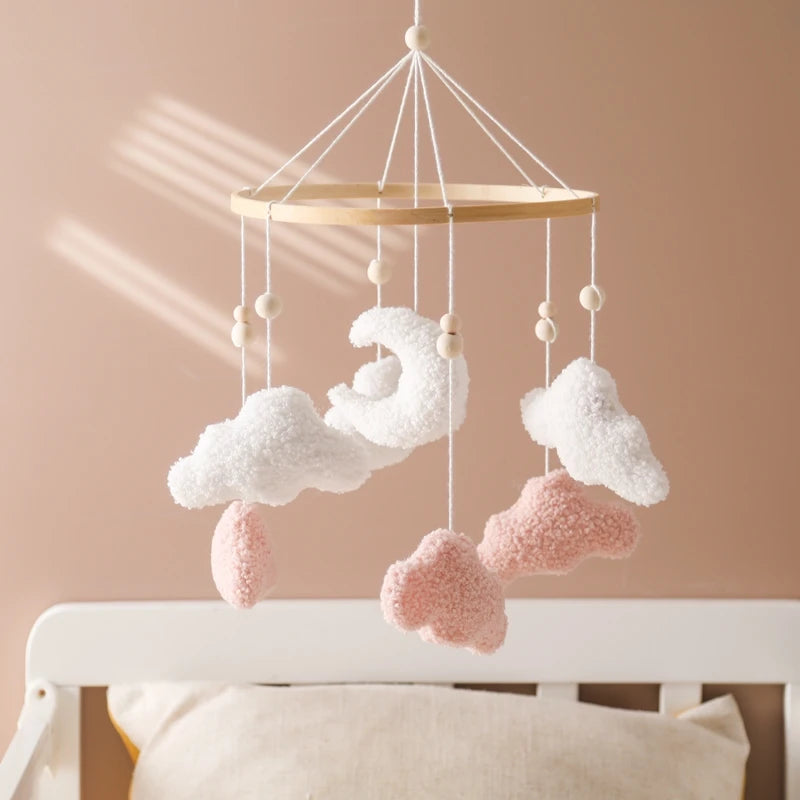 Baby Crib Mobile Rattle Clouds & Moon Toy