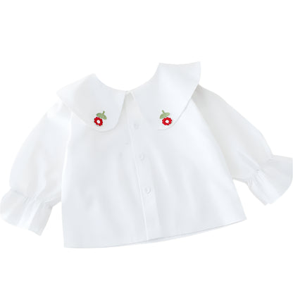 3Pcs Children Outfit Set With Big Round Collar