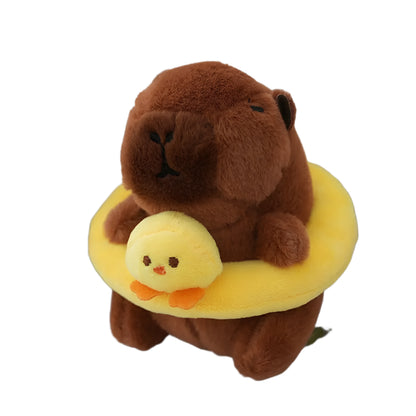 Swimming Ring Capybara Plush Toy Key Chain