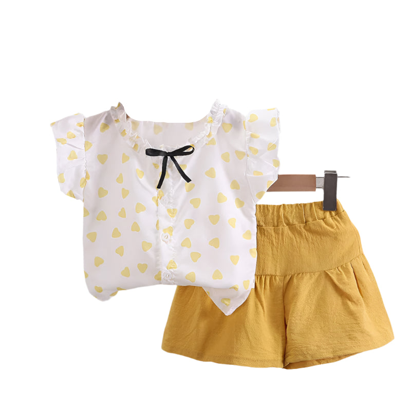 2Pcs Children Shirt & Shorts Outfit Set