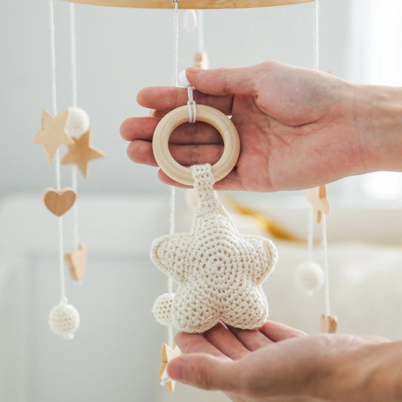 Baby Crib Mobile Clouds & Stars Rattle Toy