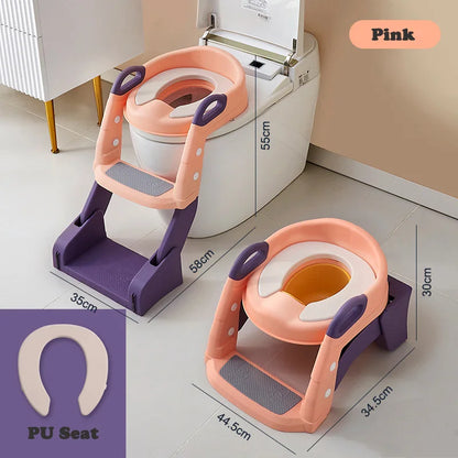 Foldable Potty Training Seat With Step Stool