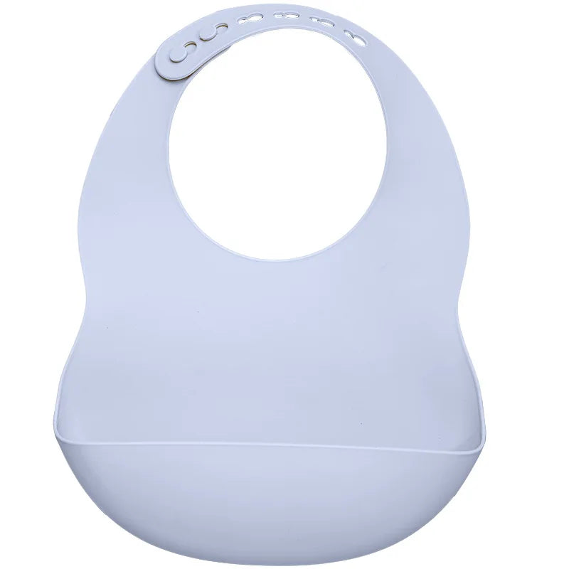 Plain Waterproof Silicone Baby Bib