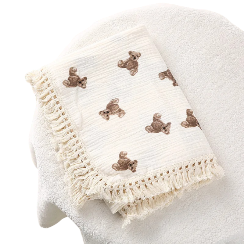 Cute Bear Muslin Swaddle