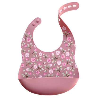 Cartoon Printed Waterproof Soft Baby Silicone Bib