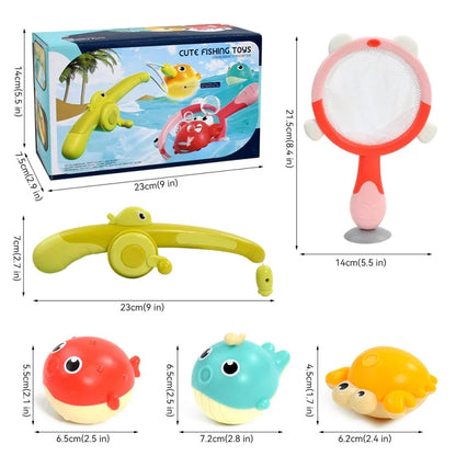 Magnetic LED Light Up Fishing Bath Game Set