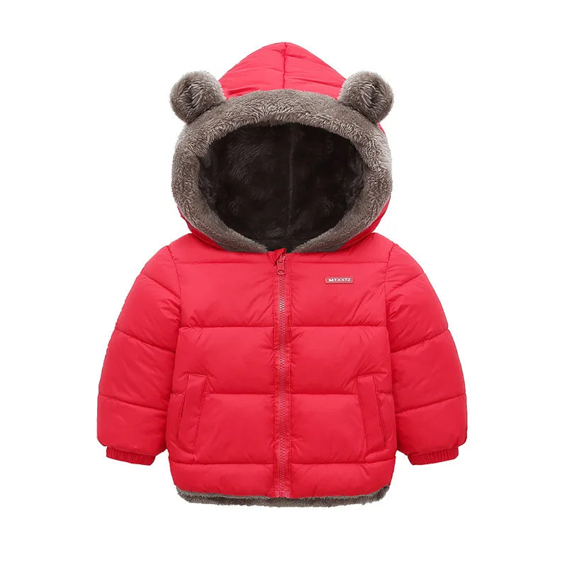 Toddler Unisex Winter Jacket With Bear Ears