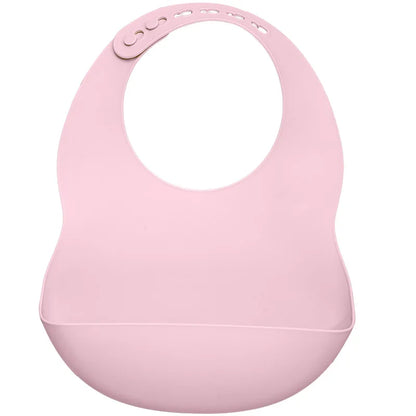 Plain Waterproof Silicone Baby Bib