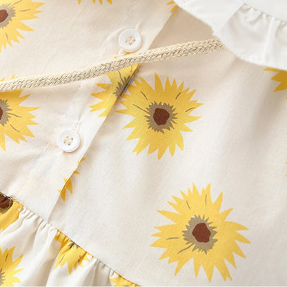 Two Piece Baby Girl Sunflower Dress