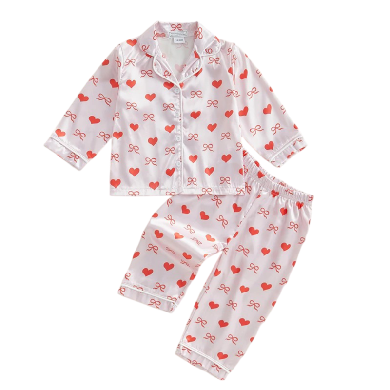 Baby & Toddler Girl Heart Pajamas Set