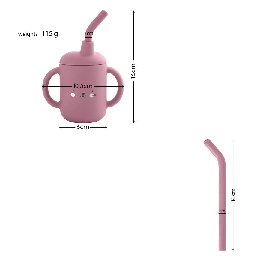 Portable Cartoon Multipurpose Training Cup With a Straw