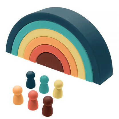 Baby Rainbow Shape Silicone Building Blocks