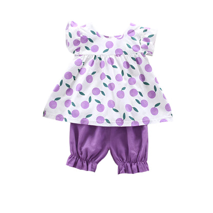 2Pcs Children Summer Outfit Set