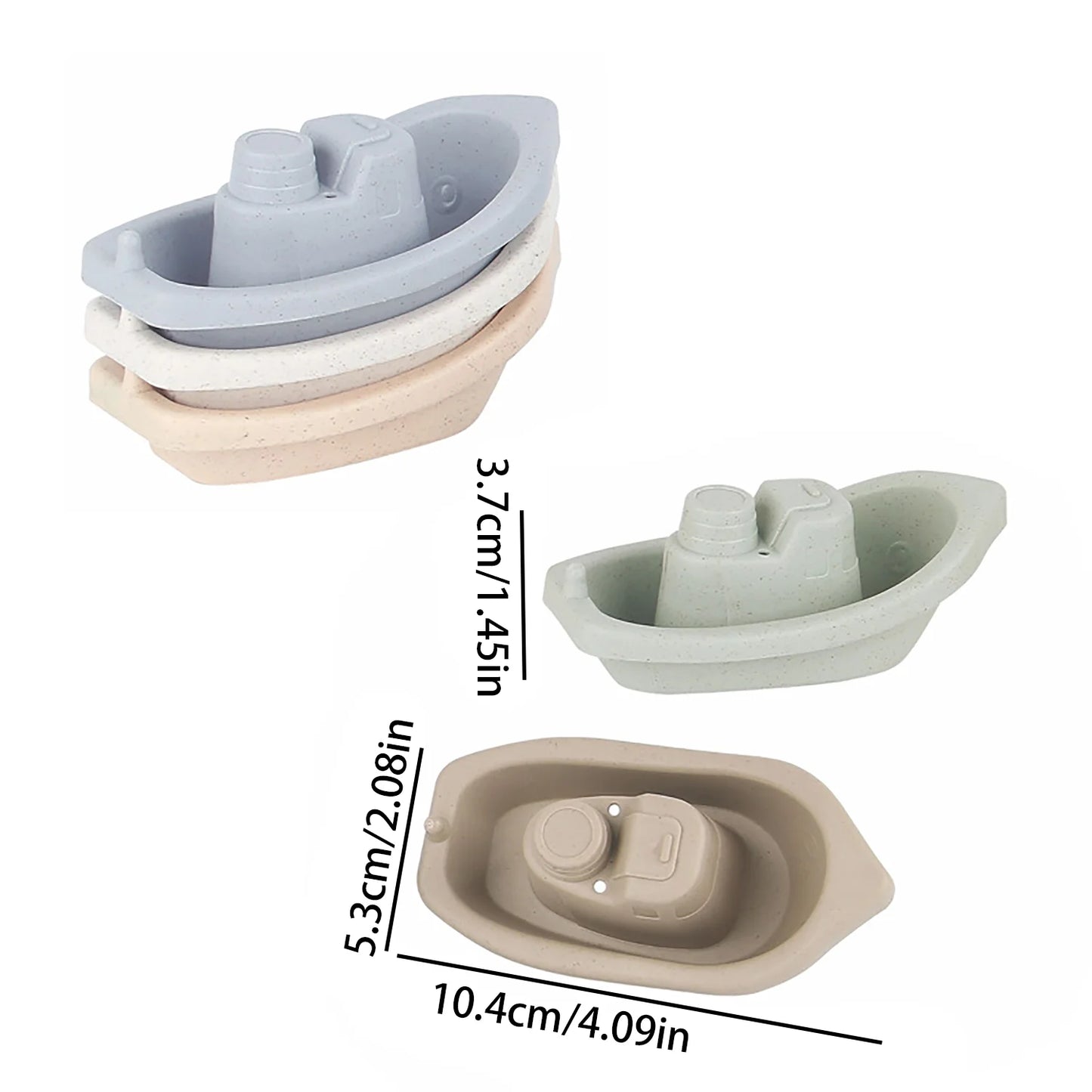 5Pcs Bathroom Stacking Boat Toys