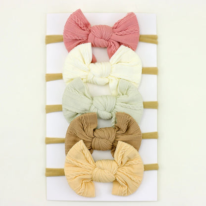 5Pcs/Lot Newborn Baby Headband Bows