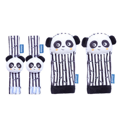 4Pcs Baby Rattle Socks Set