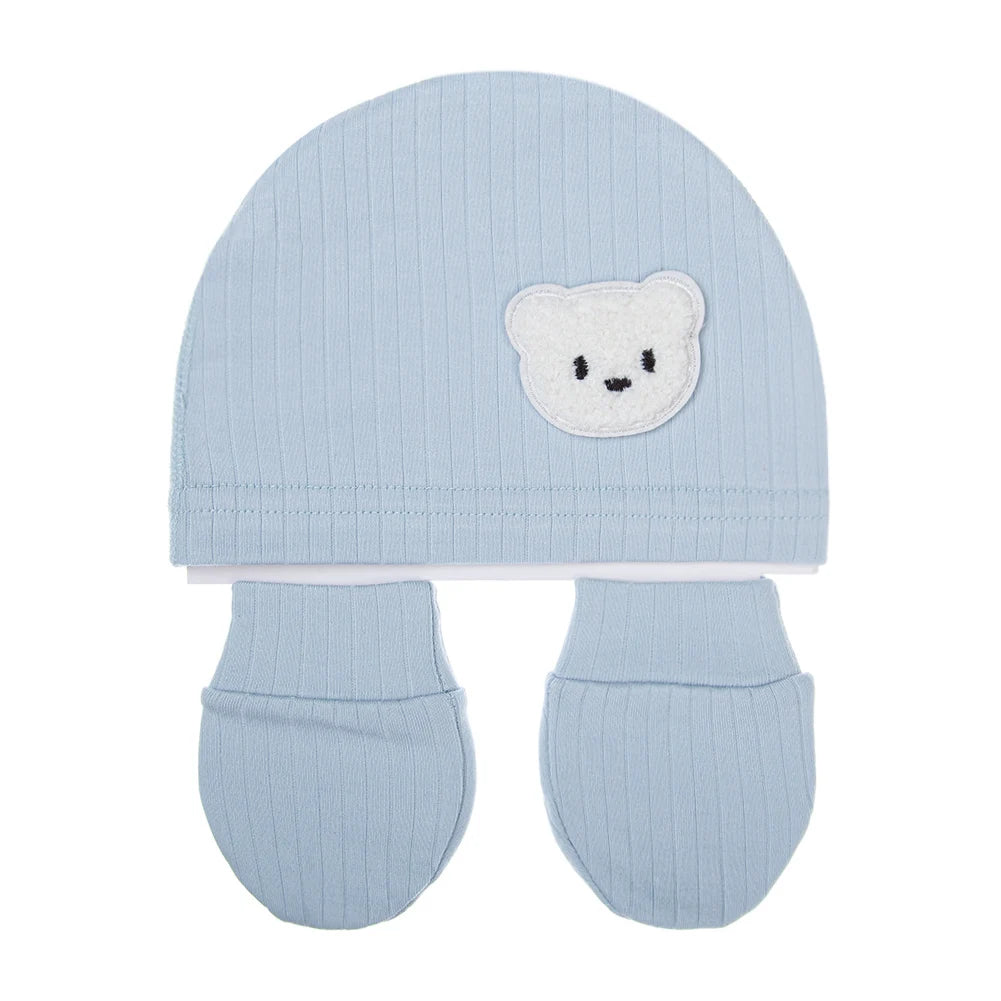 Two Piece Set Of Newborn Hat & Mittens