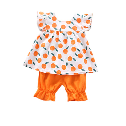 2Pcs Children Summer Outfit Set