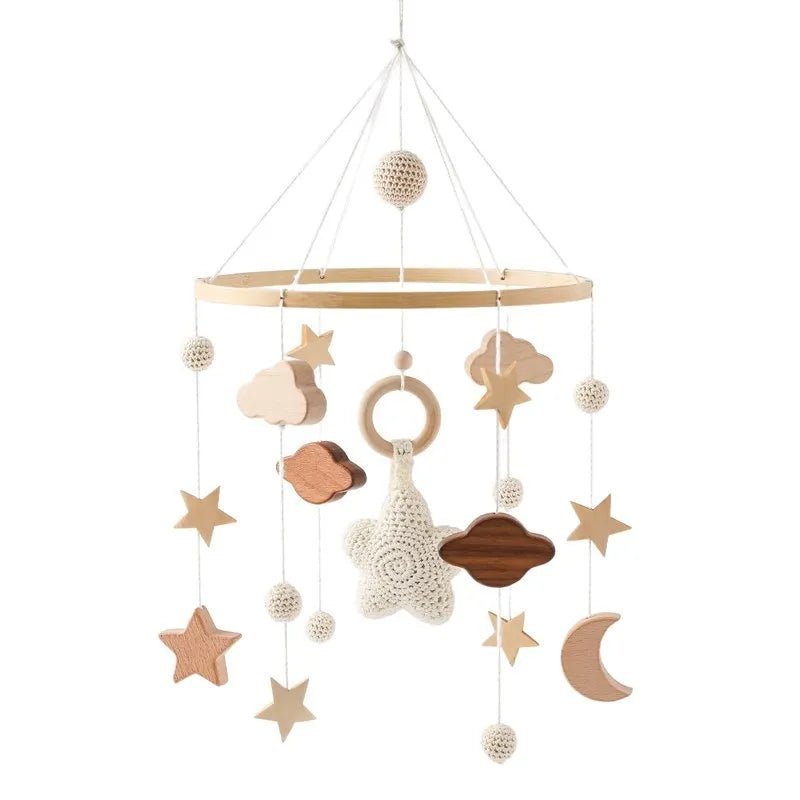 Baby Crib Mobile Clouds & Stars Rattle Toy