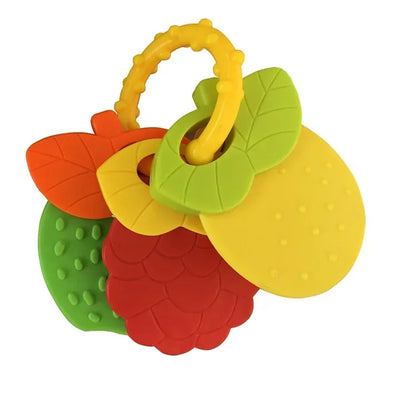 Baby Fruit Style Soft Rubber Rattle Teether Toy