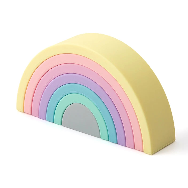 Baby Rainbow Shape Silicone Building Blocks