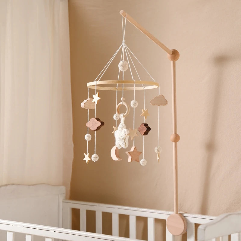 Baby Crib Mobile Clouds & Stars Rattle Toy