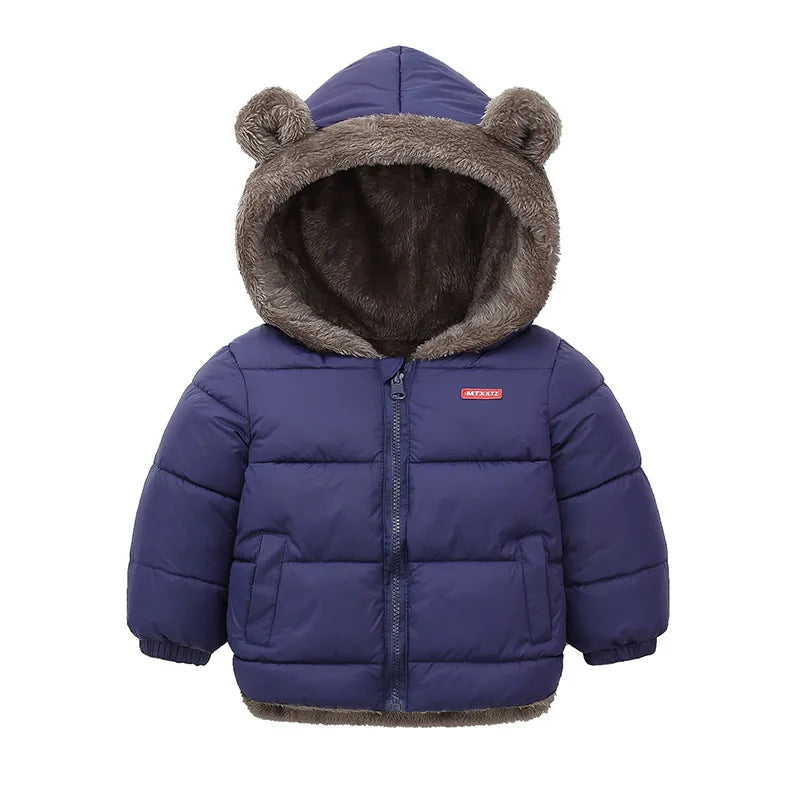 Toddler Unisex Winter Jacket With Bear Ears