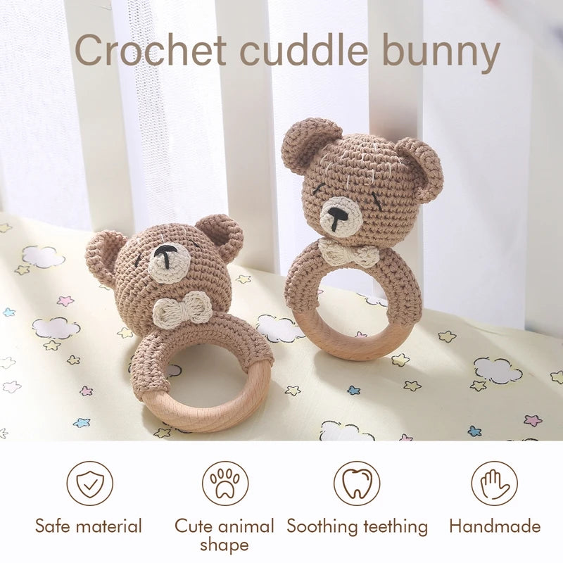 Crochet Animal Rattle Toy